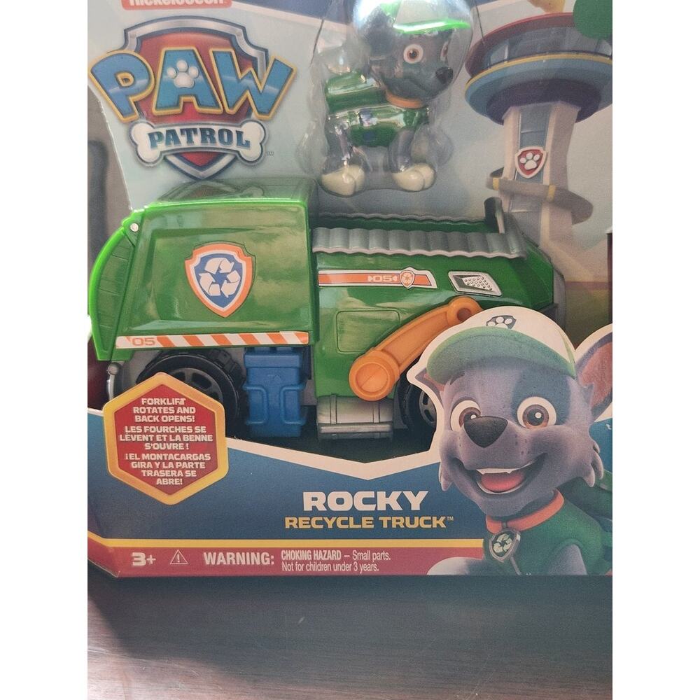 Paw Patrol Rocky's Recycle Truck Figure Playset Spin Master NIB
